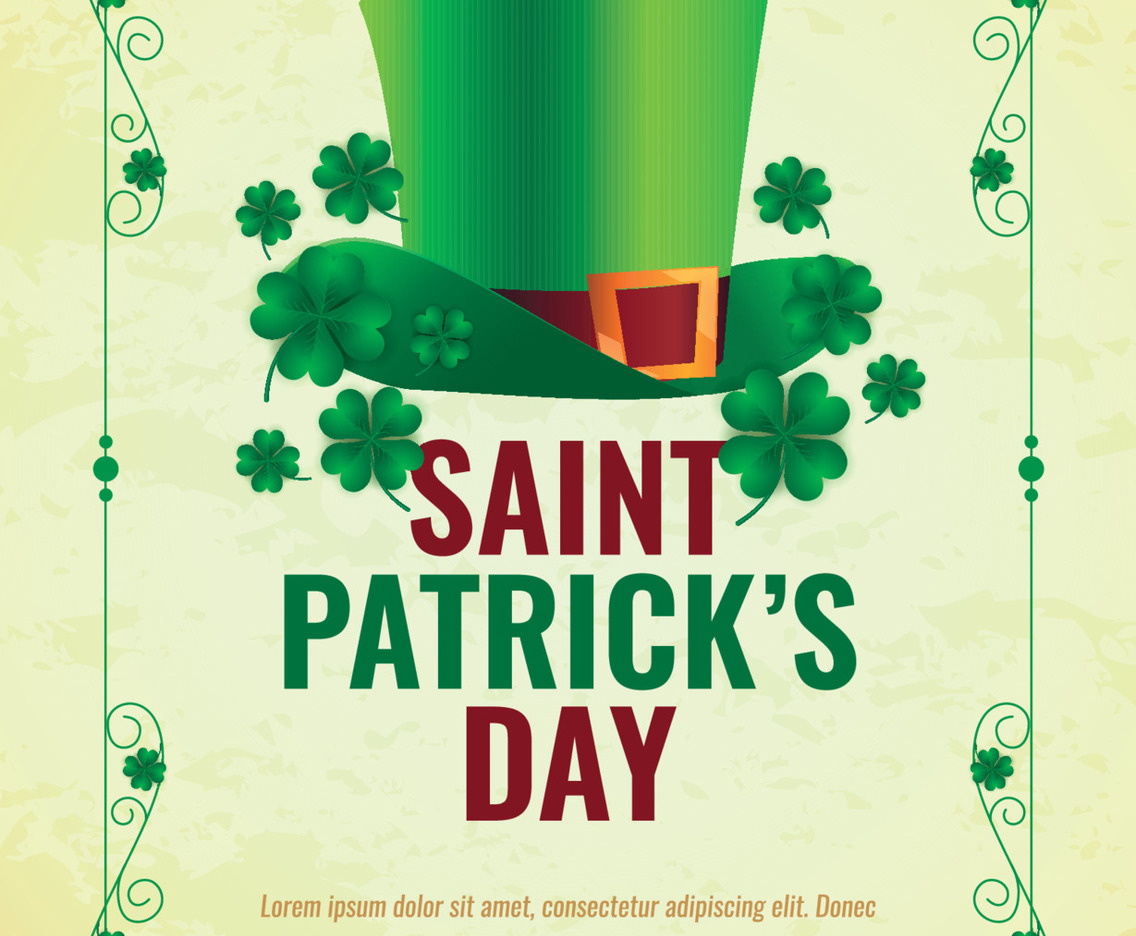 Saint Patrick's Day with Leprechaun Hat Poster