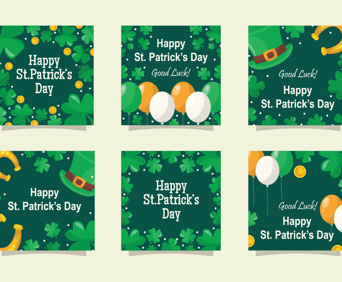 Happy St. Patrick'd Day Shamrock Social Media Post