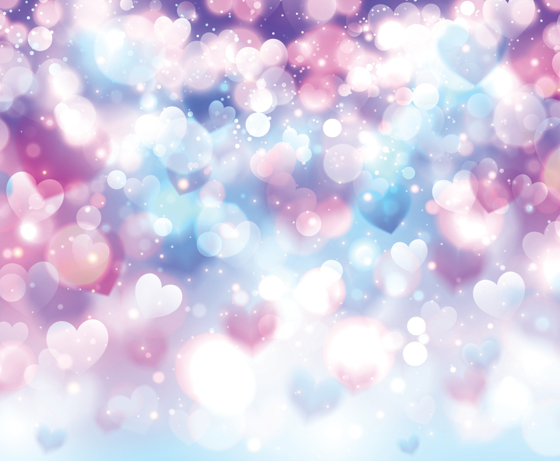 Valentine's Day Background Concept with Sparkling Hearts
