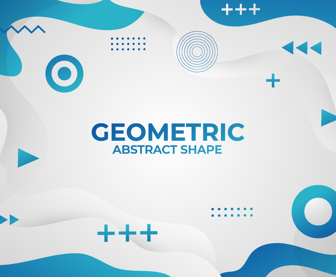 Background of Abstract Flat Geometric Blue