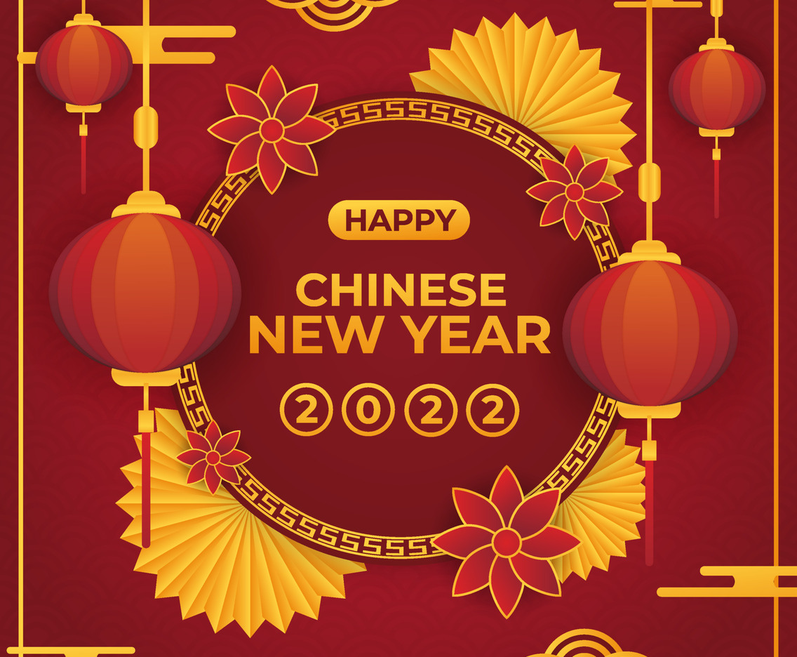 Background of Chinese New Year 2022 with Lantern
