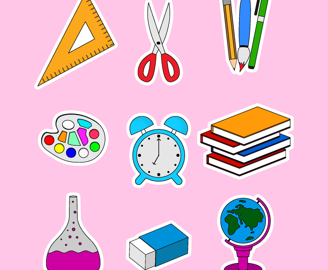 Set of School Sticker