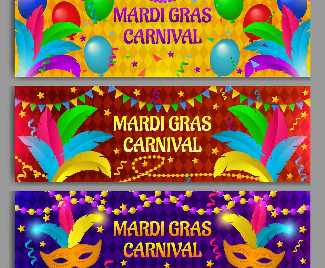 Mardi Gras Carnival Banner