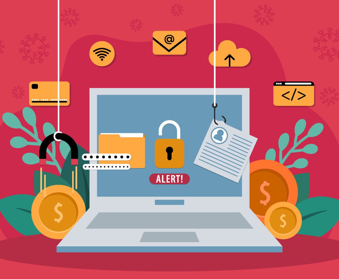 Data Phishing and Security Attack Concept