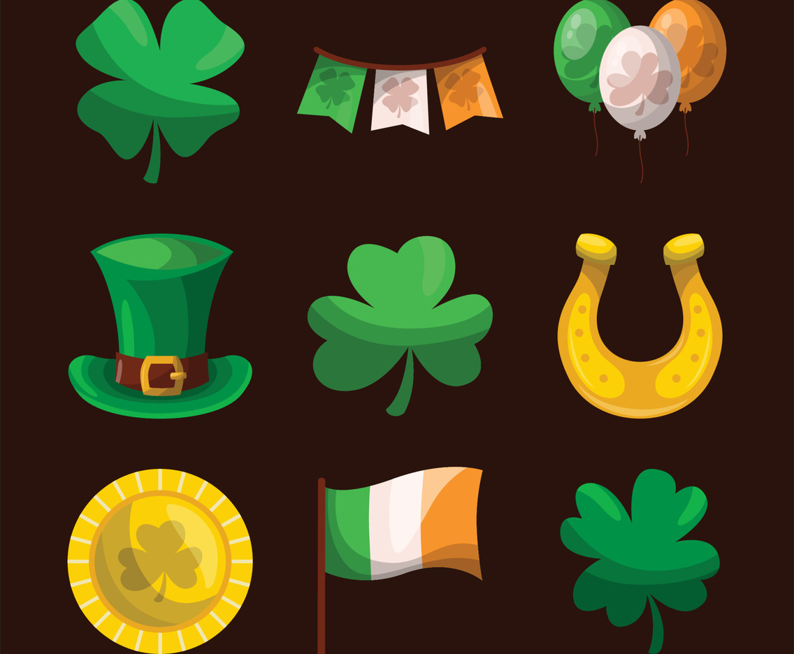 St Patrick's Day Doodle Element Icon Collection