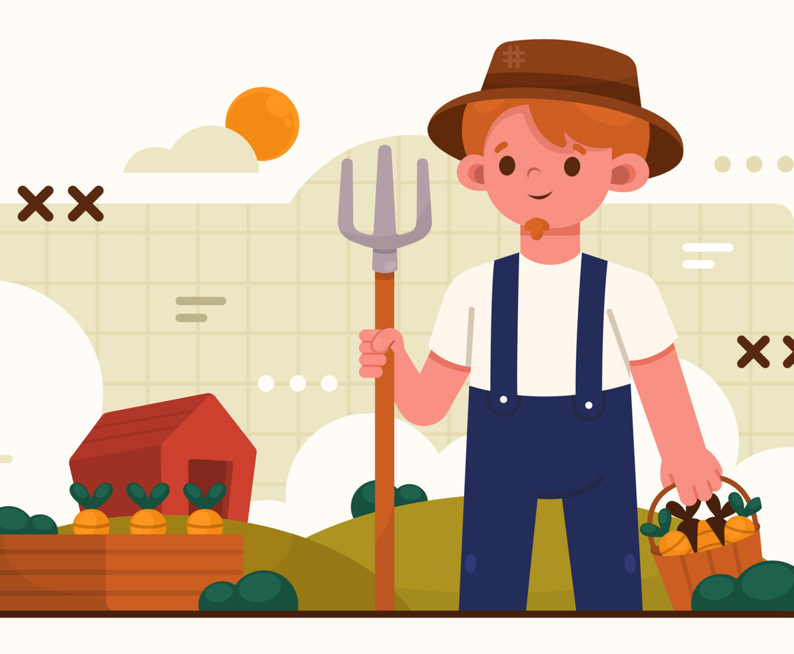 Organic Farmer Concept