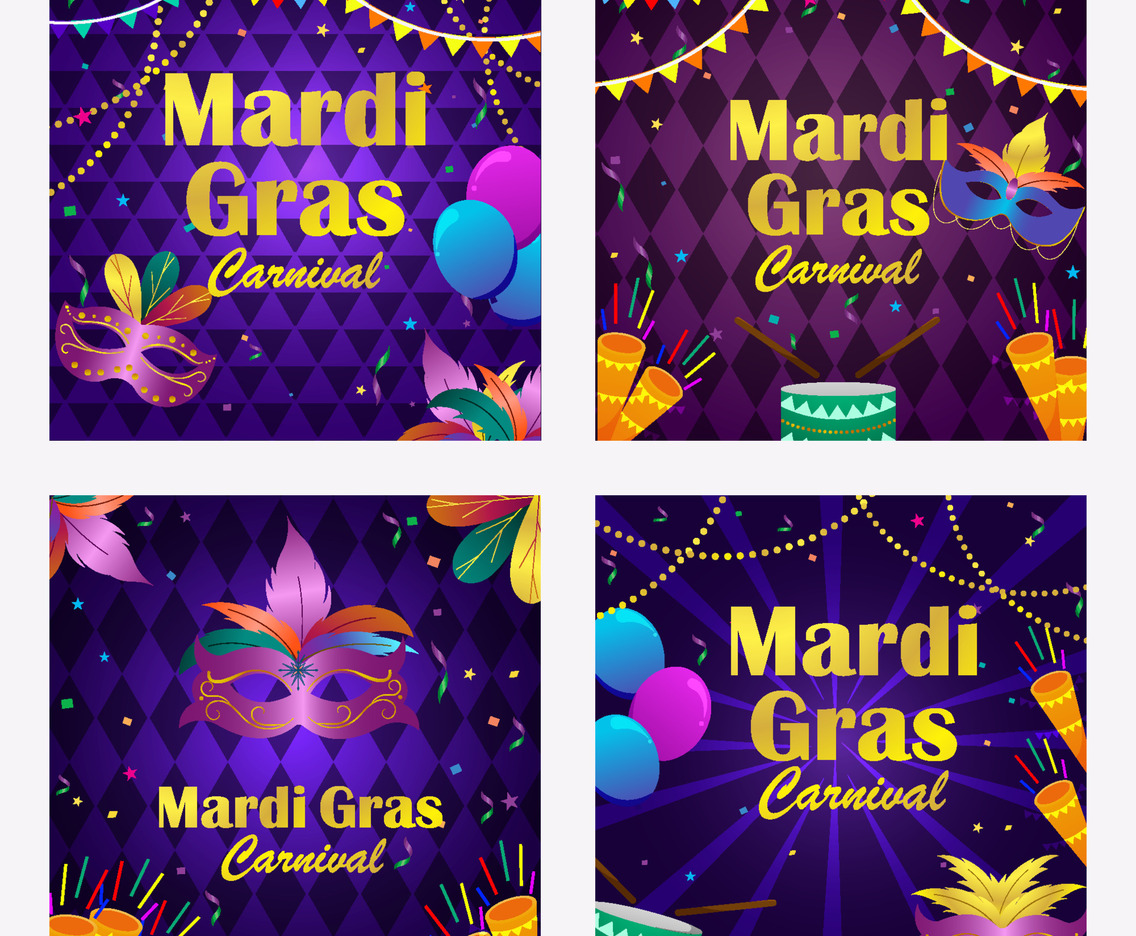 Mardi Gras Mask Banner