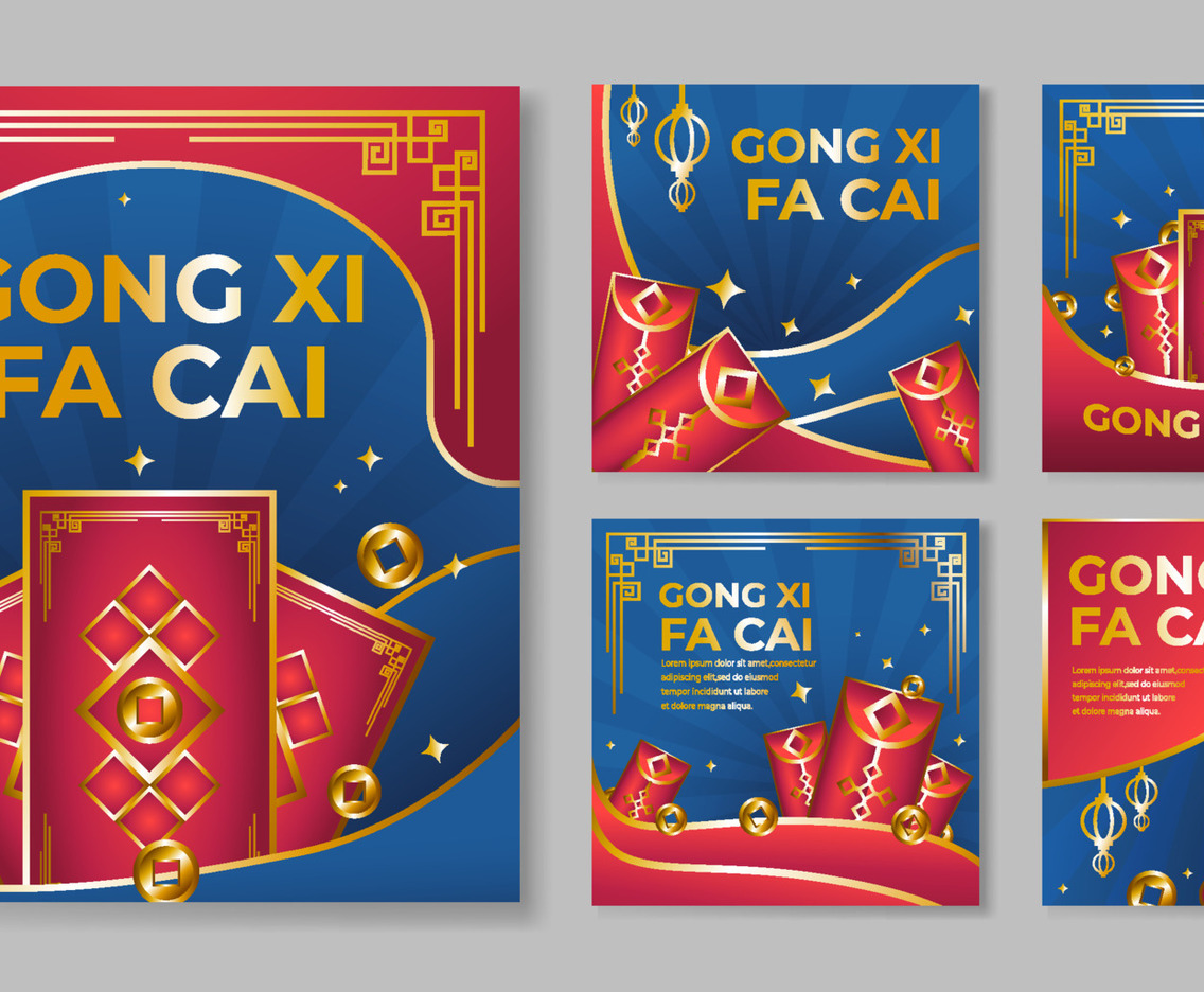 Happy Chinese New Year Red Pocket Social Media