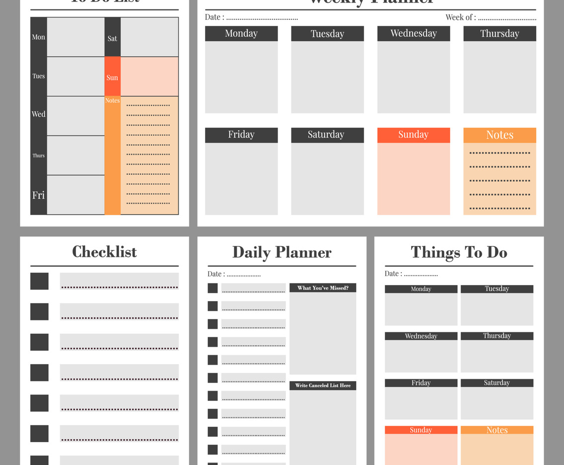 Set of Business Journal Template