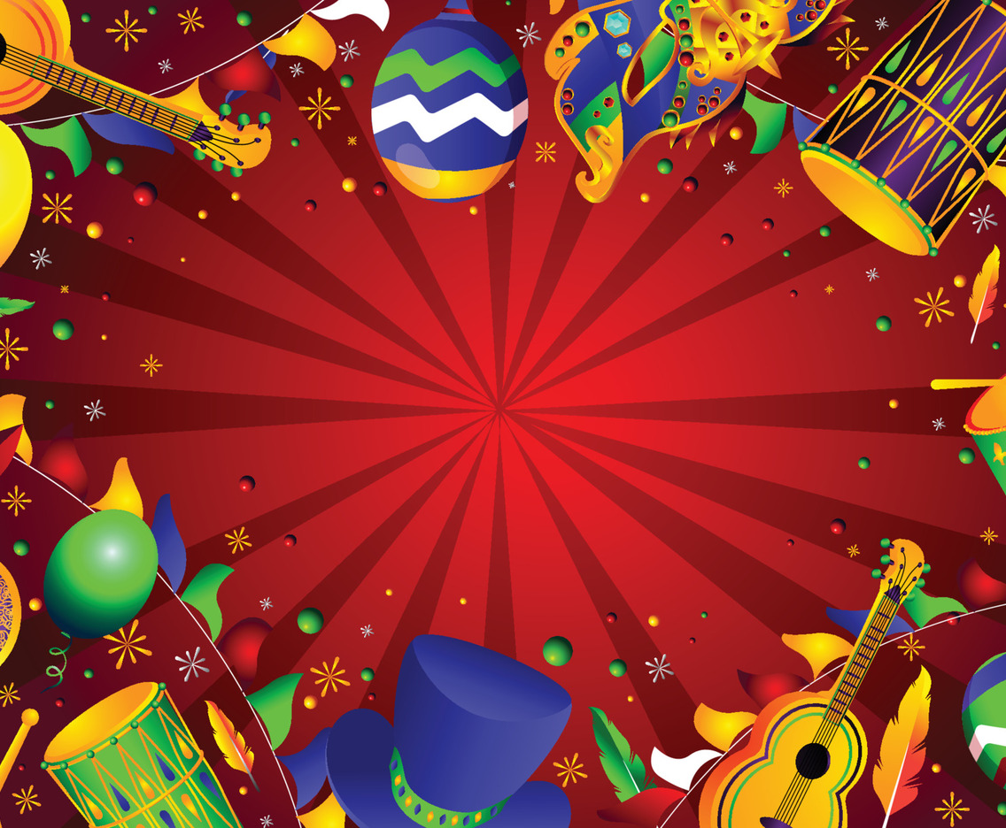 Mardi Gras Music Baclground Concept