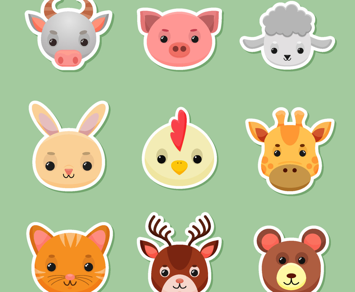 Collection of Spring Animals Sticker Pack