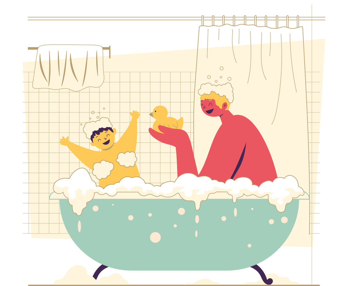 Dad and Son Concept