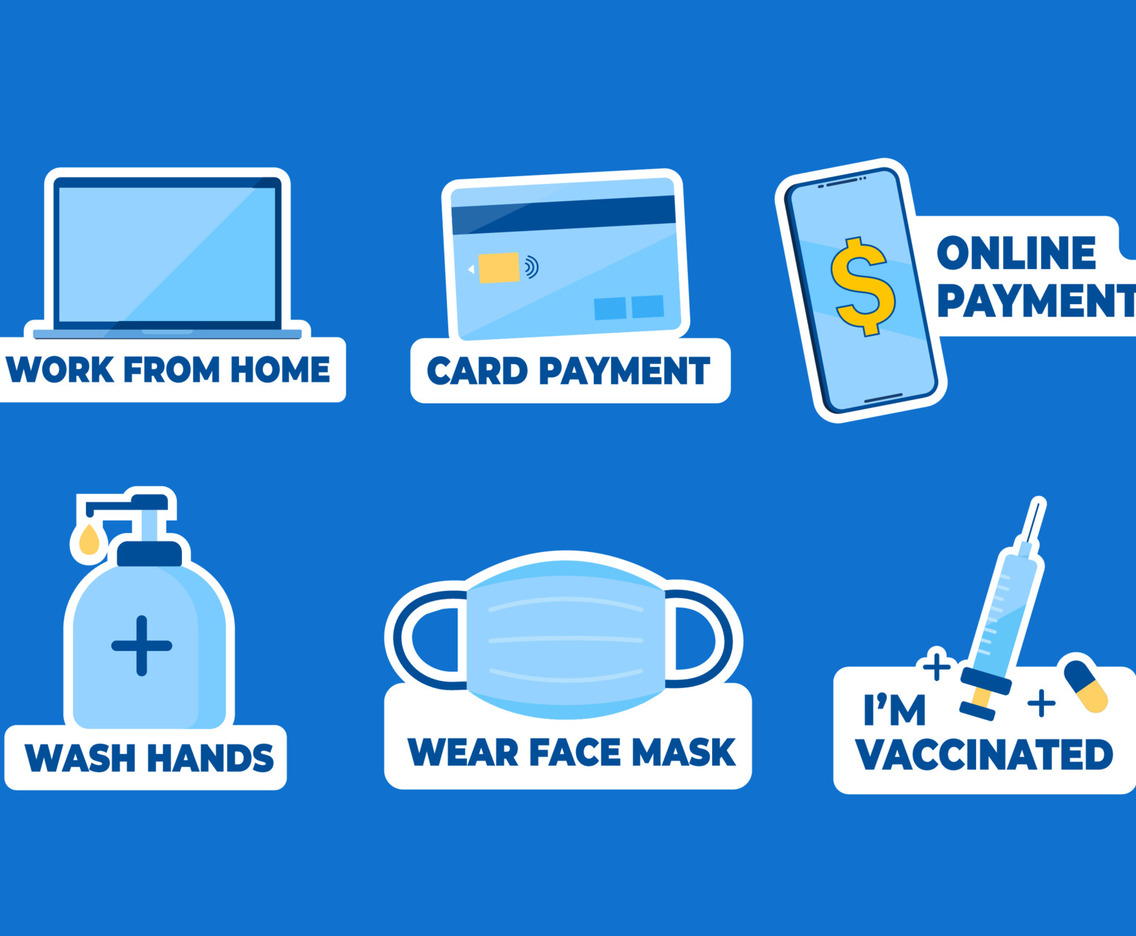 New Normal Pandemic Stickers Set