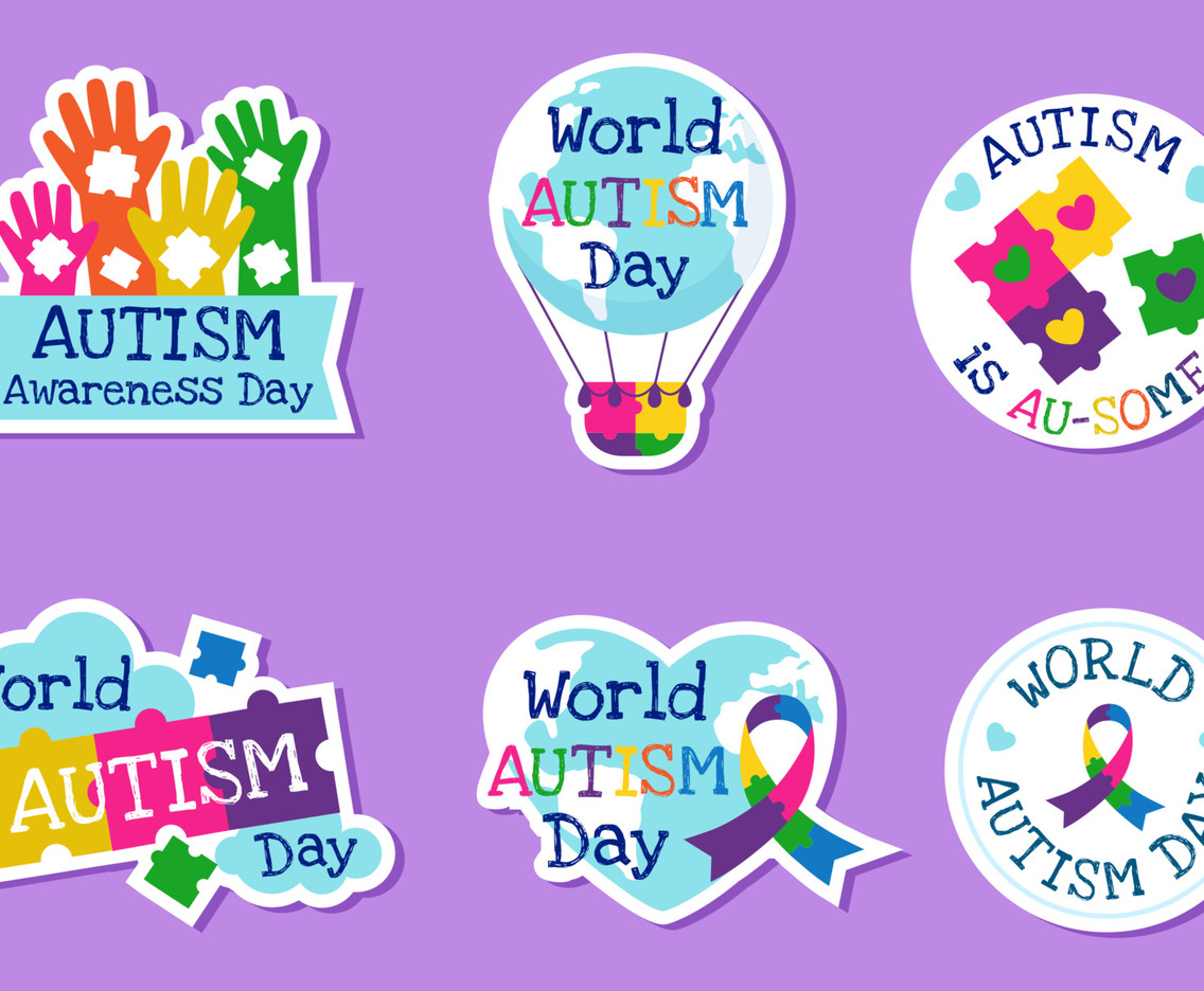 Cute World Autism Day Set