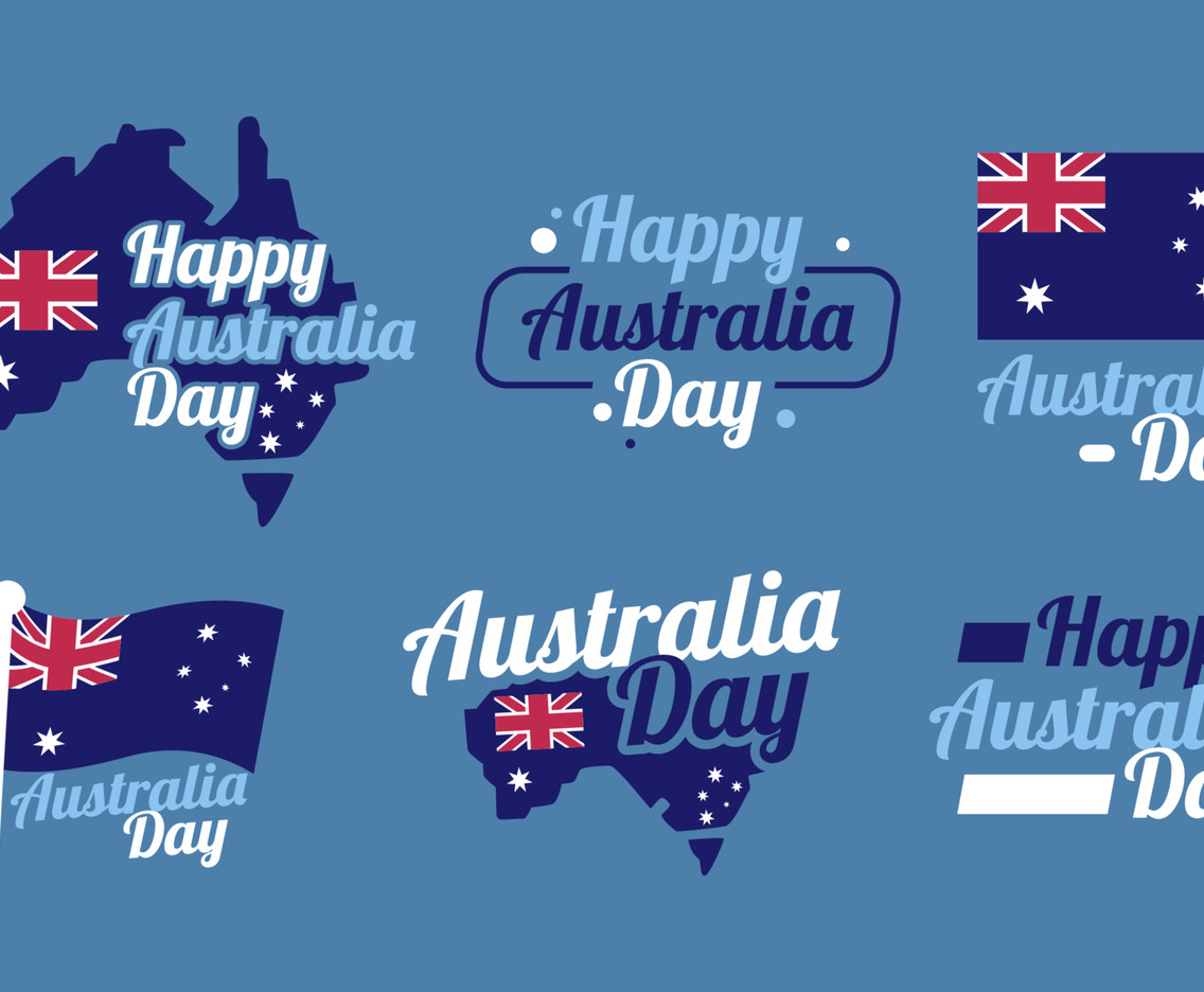 Happy Australia Day Label Collection