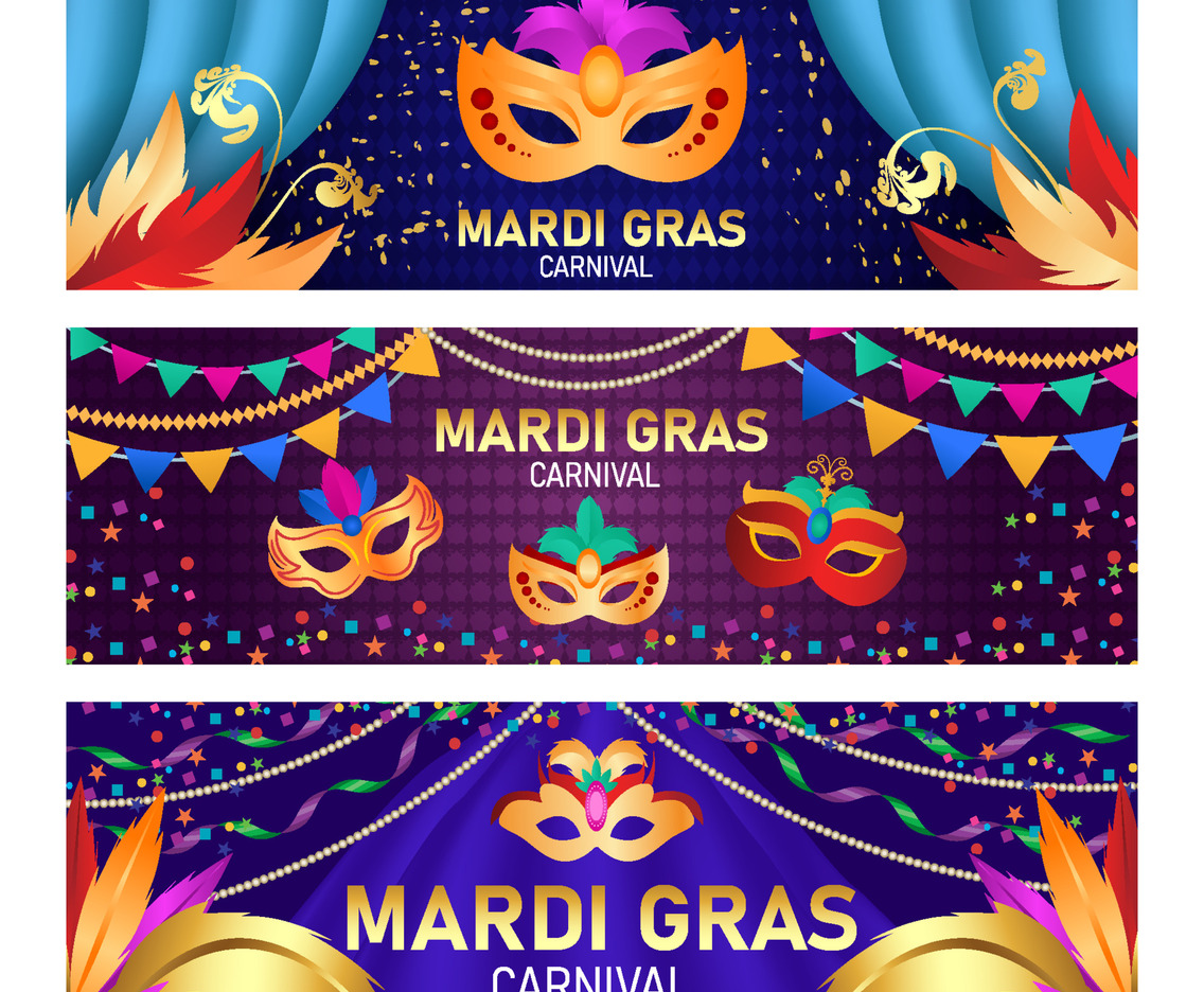 Mardi Gras Carnival Banner