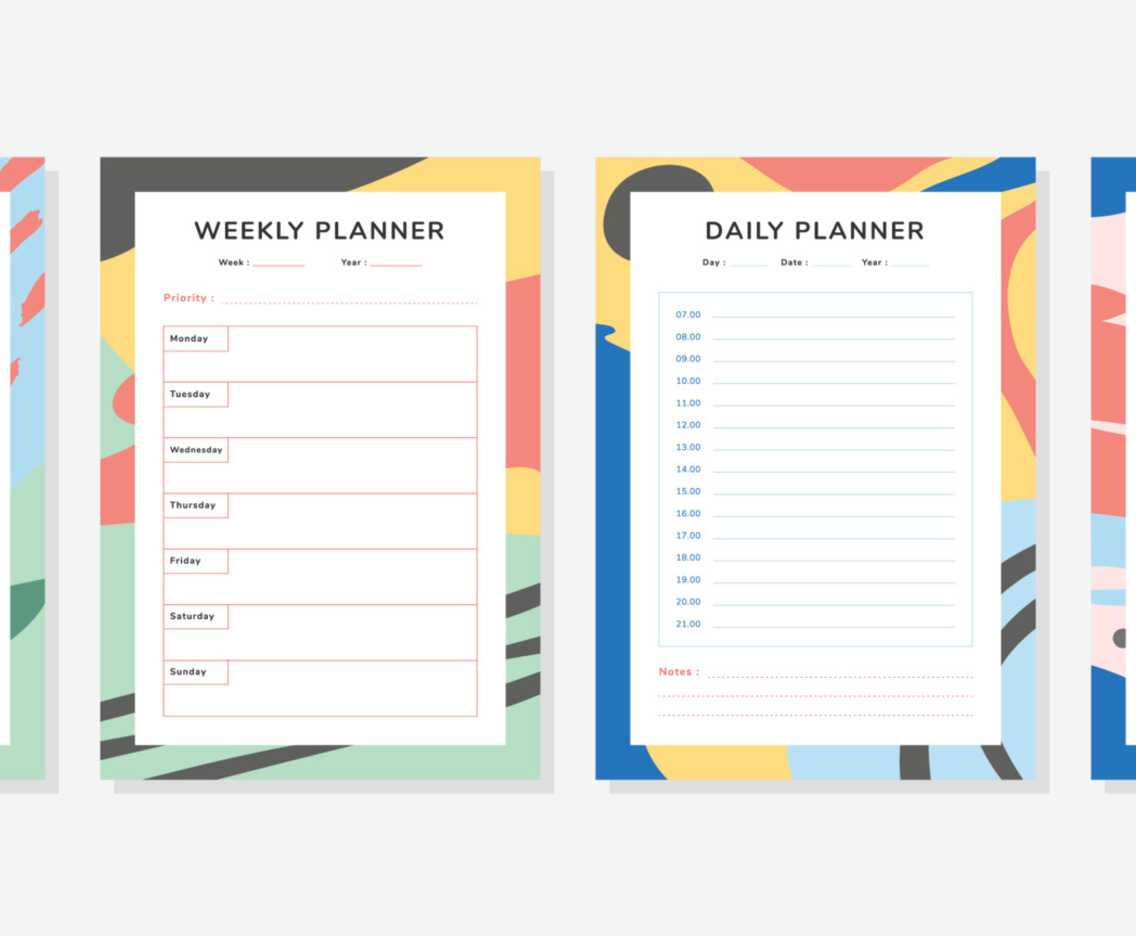 Minimalist Colorful Abstract Planner
