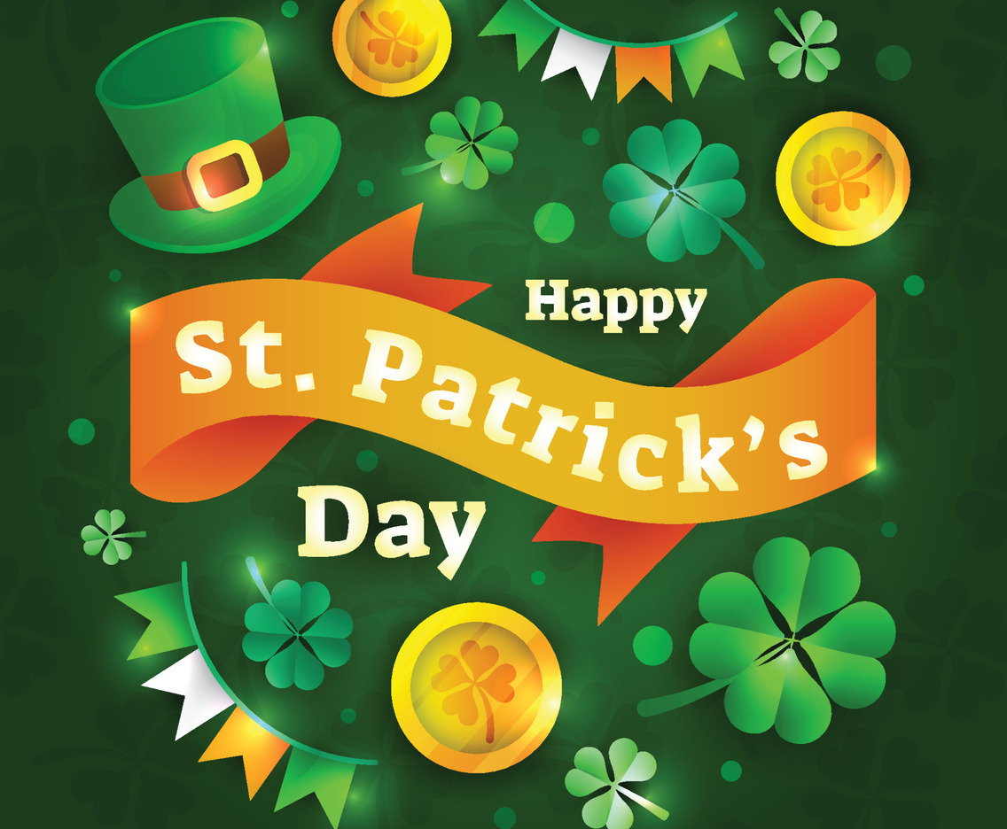 St. Patrick's Day with Decoration Template
