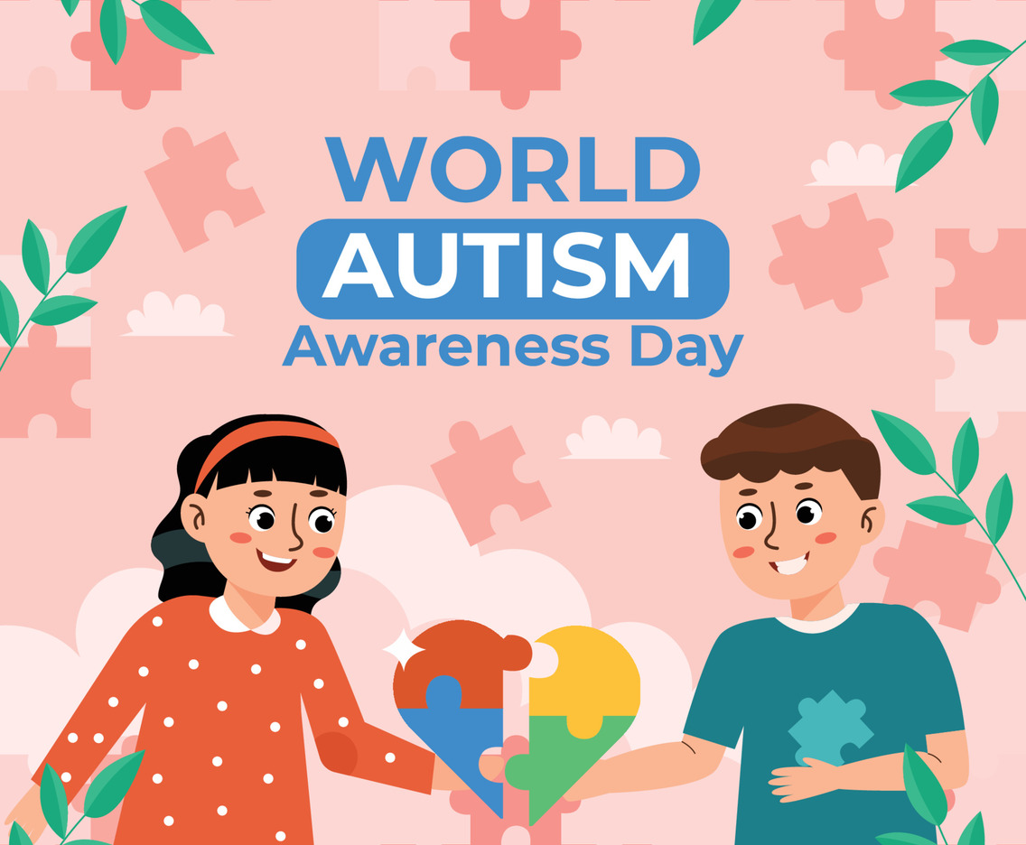 Two Children Celebrate World Autism Day