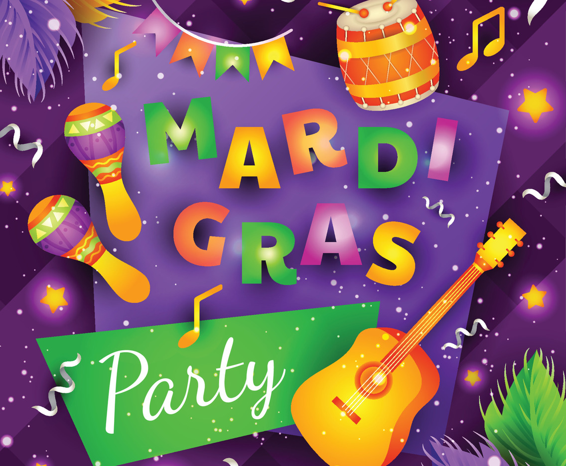 Mardi Gras Background Template