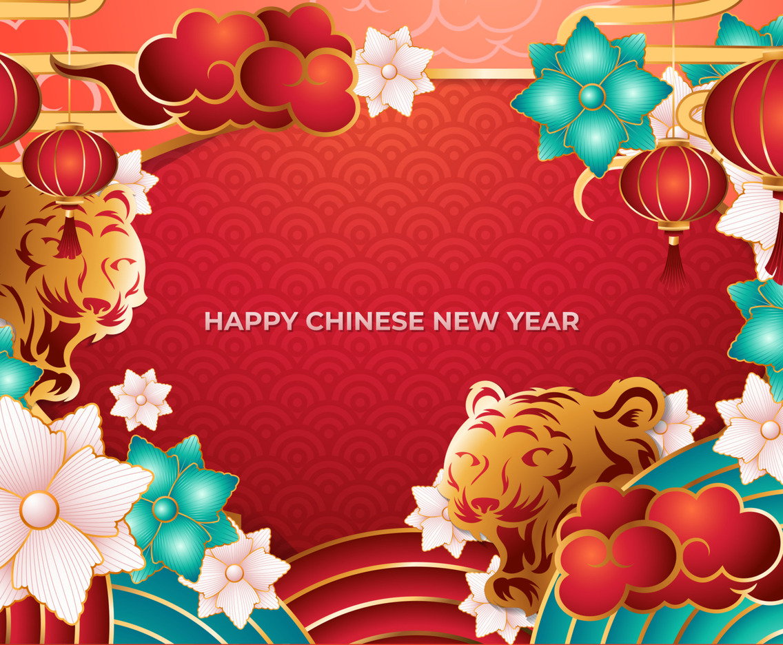 Happy Chinese New Year with Year Of The Tiger