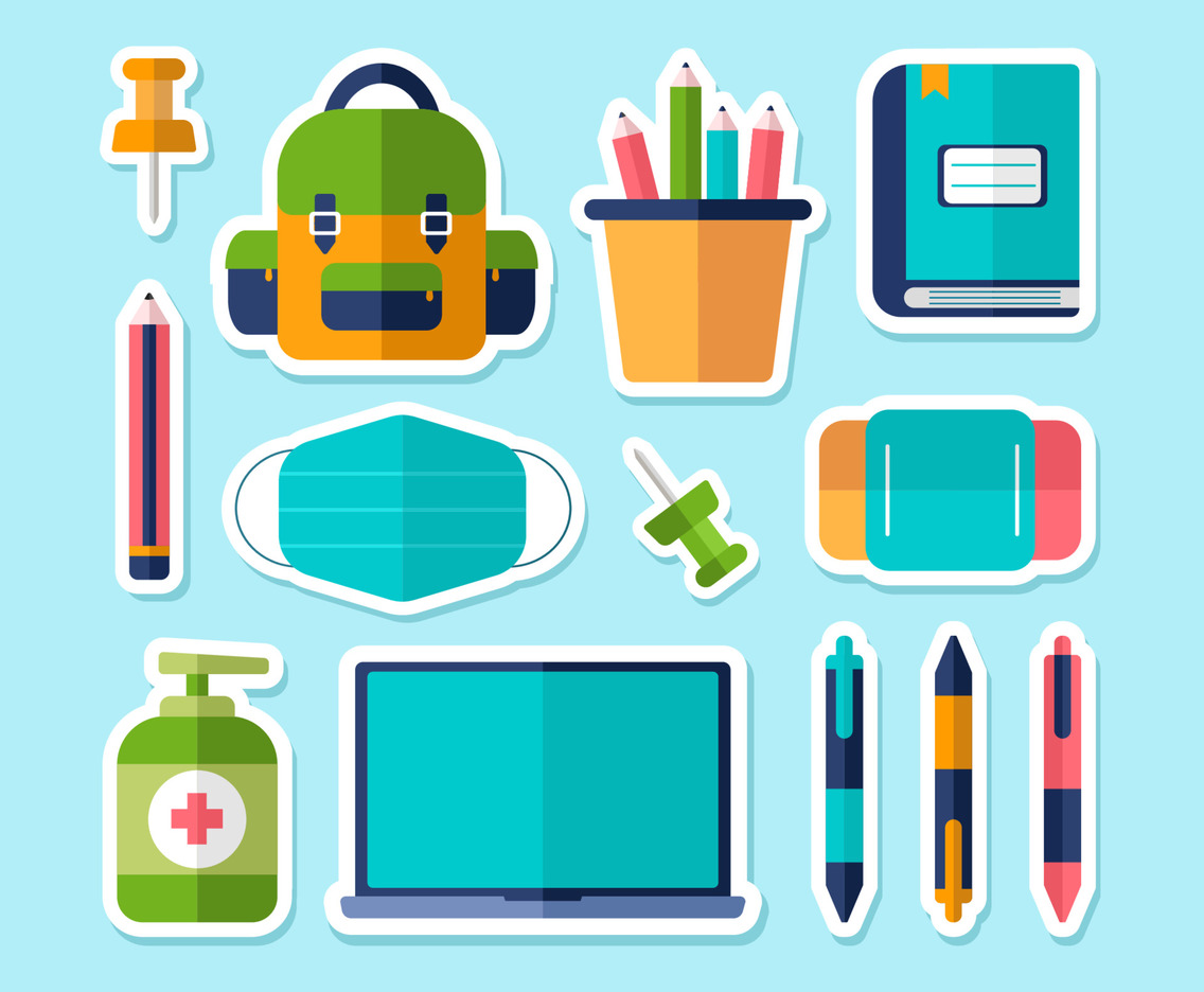 Back to School Equipment Sticker Pack