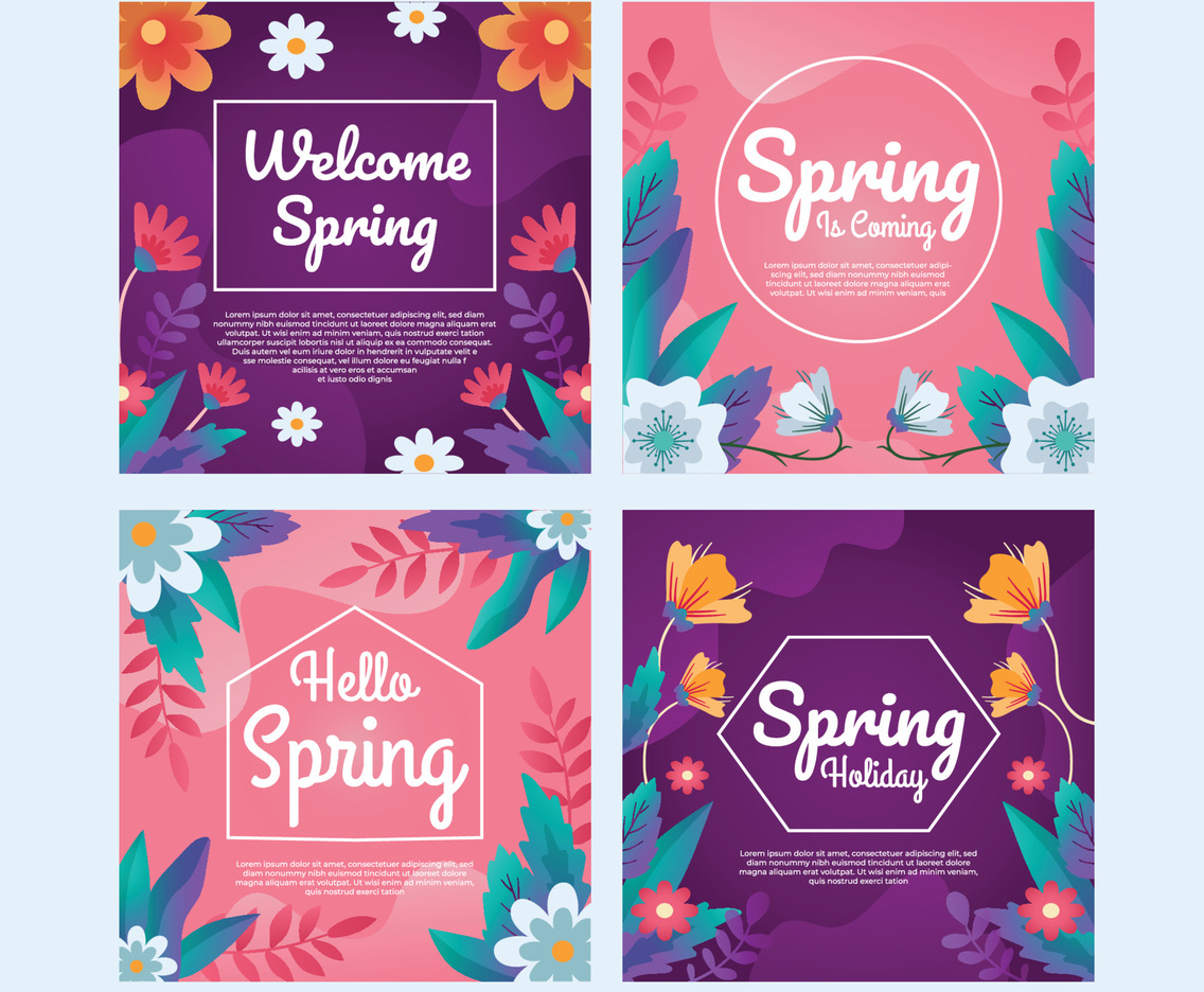 Spring Sale Social Media Concept