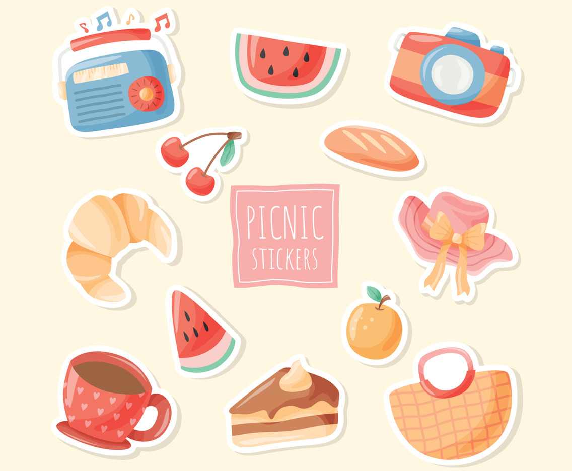 Picnic Doodle Stickers Collection