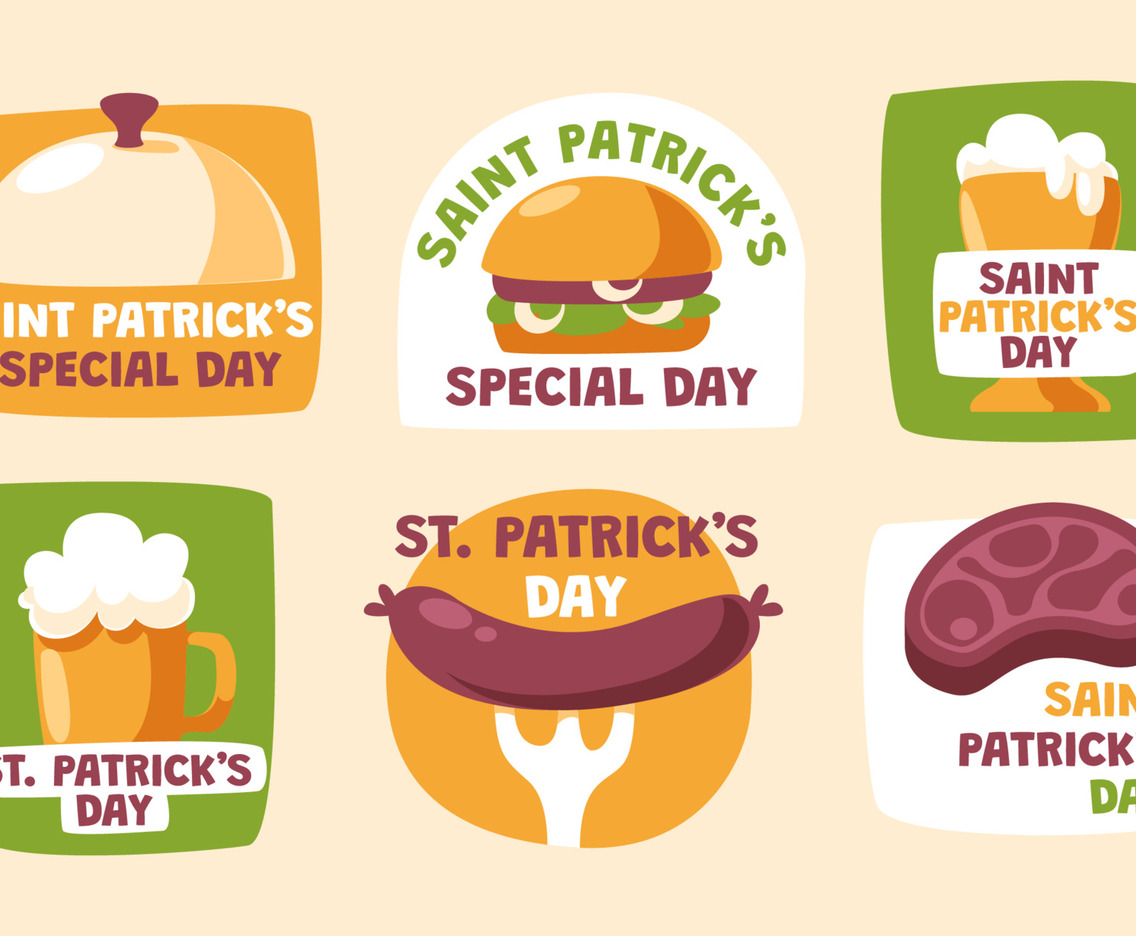Saint Patrick's Day Food Sticker Collection