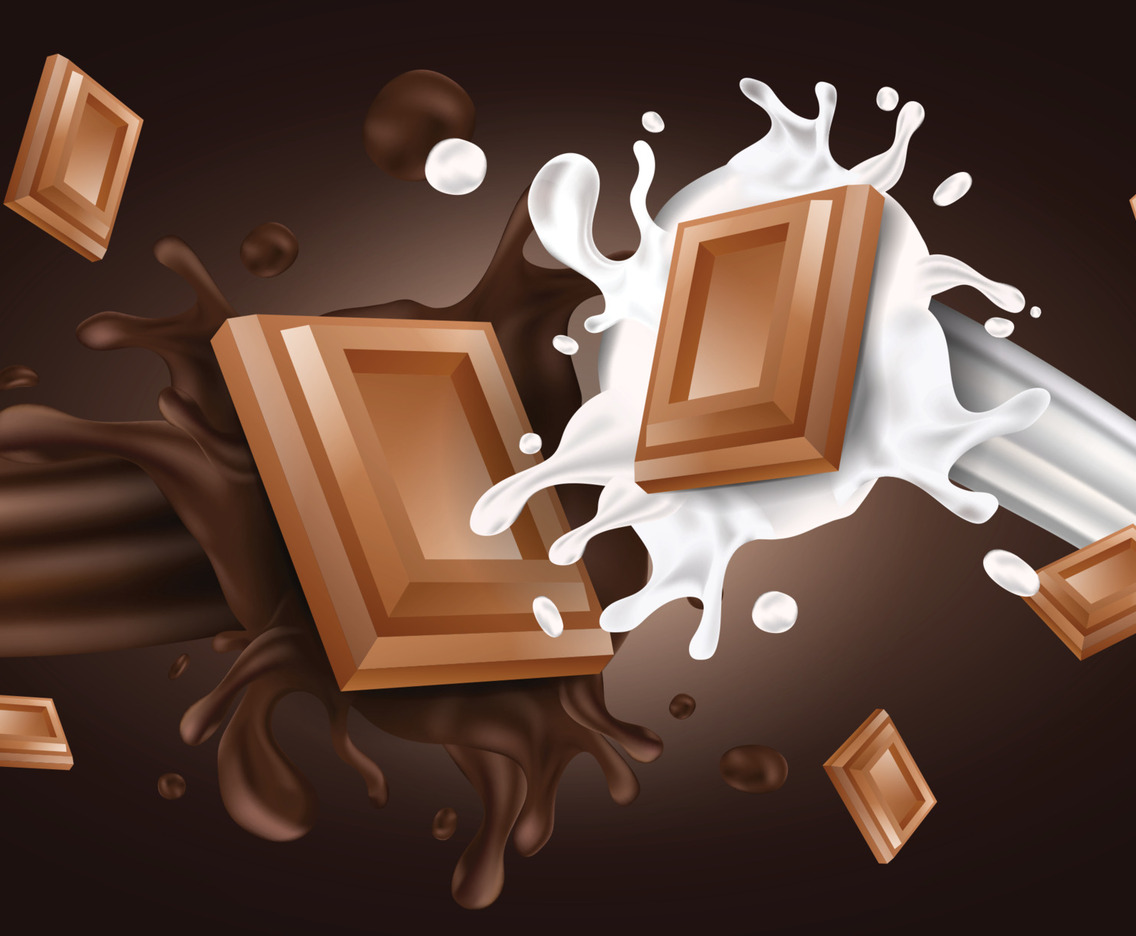 Chocolate and Milk Splash Background