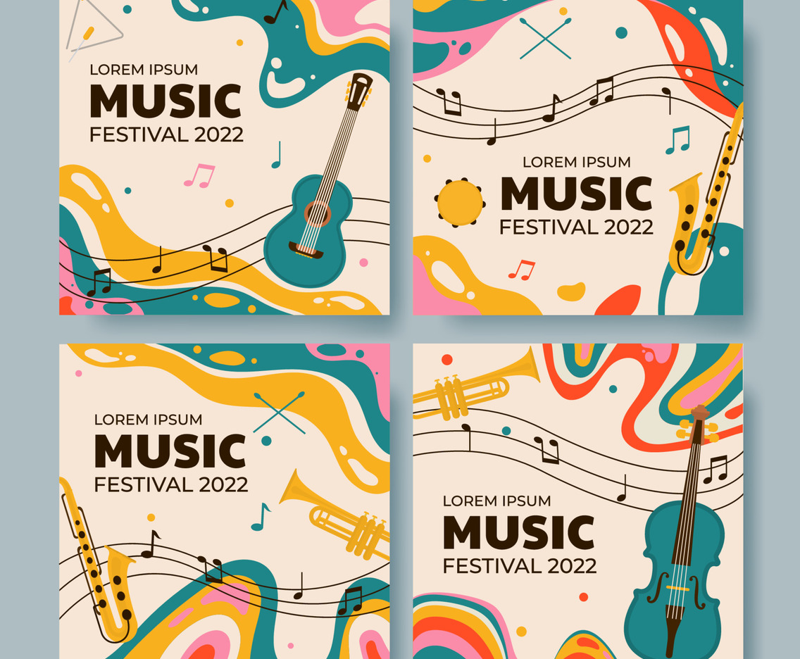 Colorful Music Festival Social Media Post