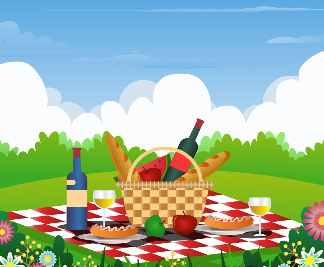 Picnic Set in Beautiful Scenery