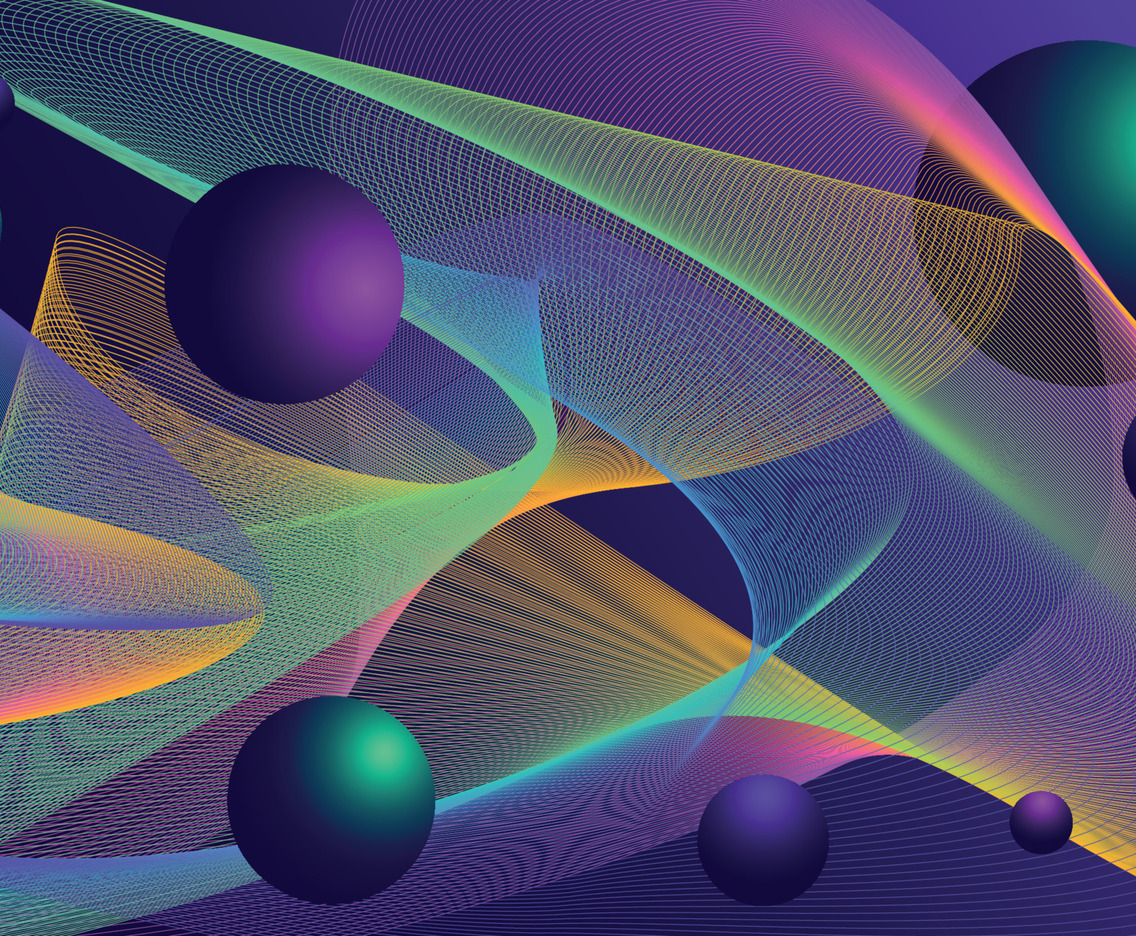 Holographic Retro Abstract Background
