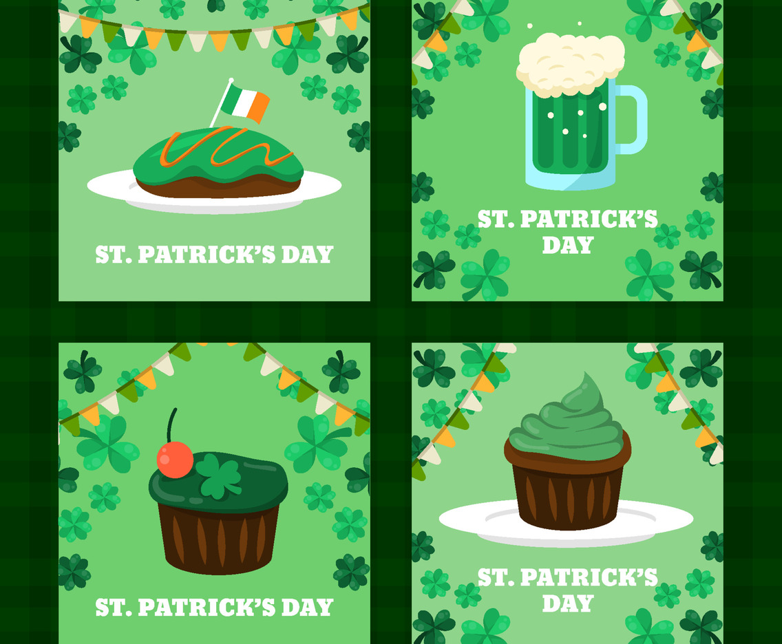 St. Patricks Day Food Social Media Post Collection
