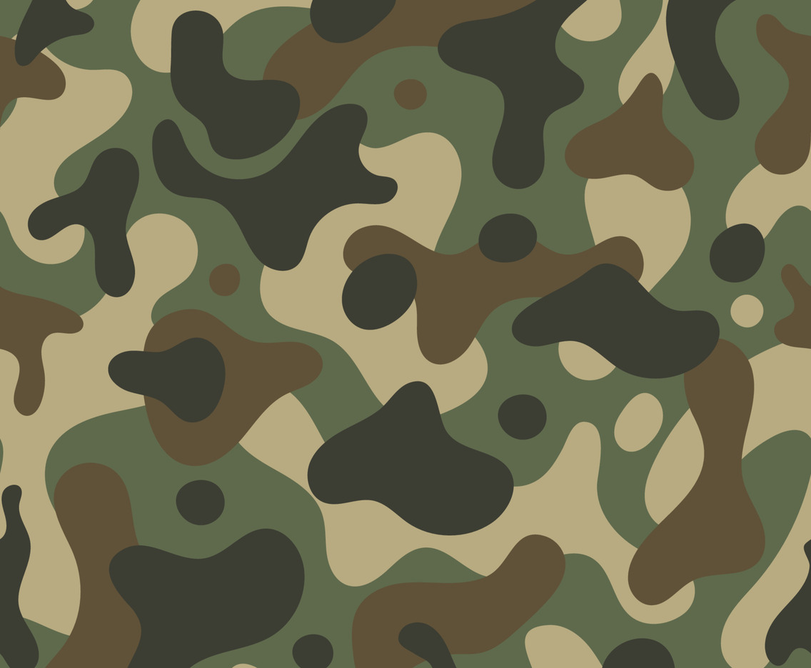 Flat Seamless Pattern Army Background