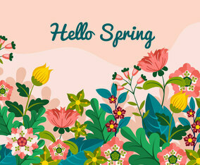 Welcome Spring Background Vector Art & Graphics | freevector.com