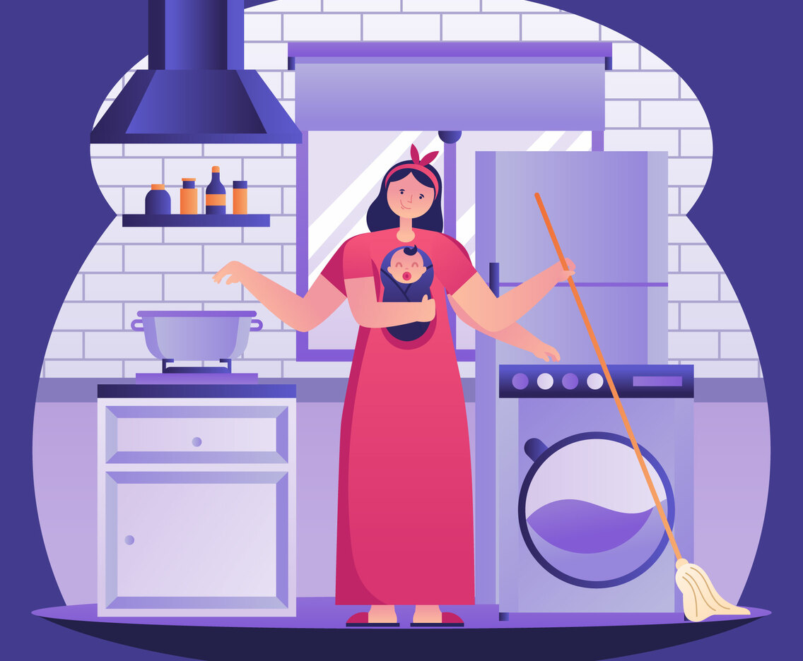 Amazing Multi-tasking Mom Concept