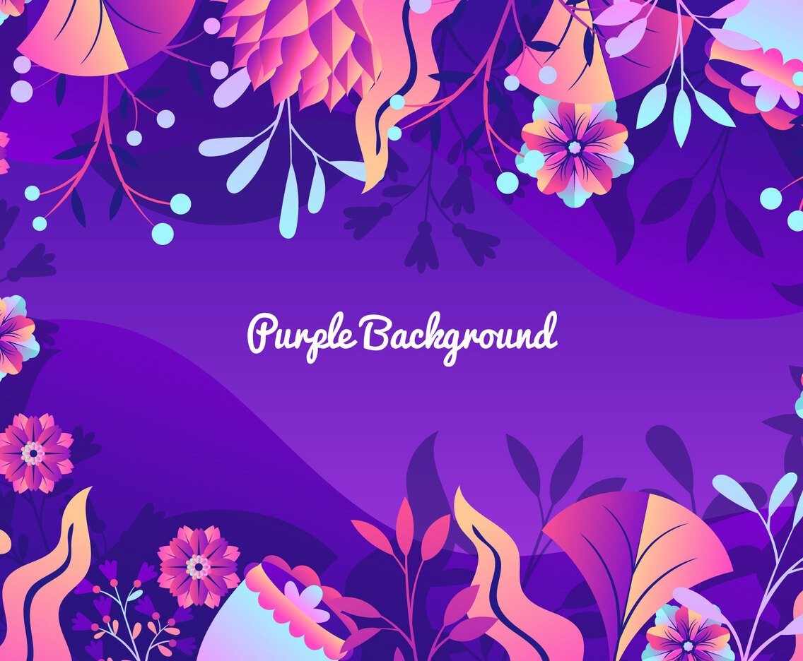 Purple Floral Background Concept