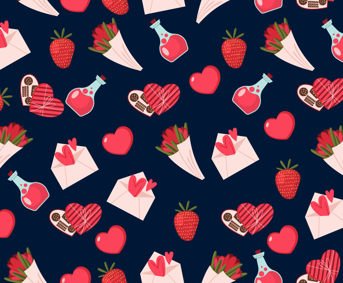 Ornament Pattern in Valentine Concept
