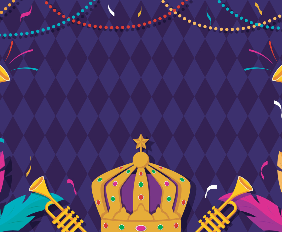 Mardi Gras Carnival Element Background