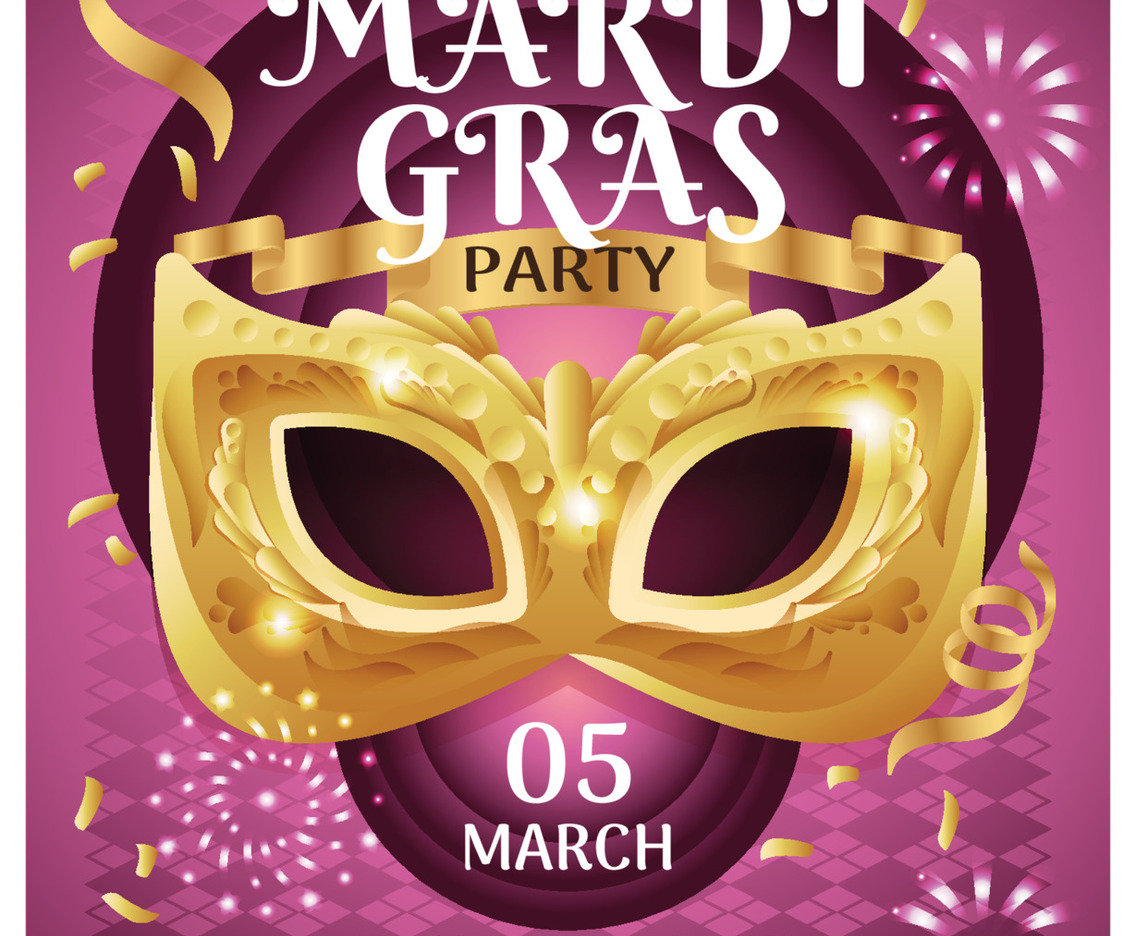 Mardi Gras Mask Poster