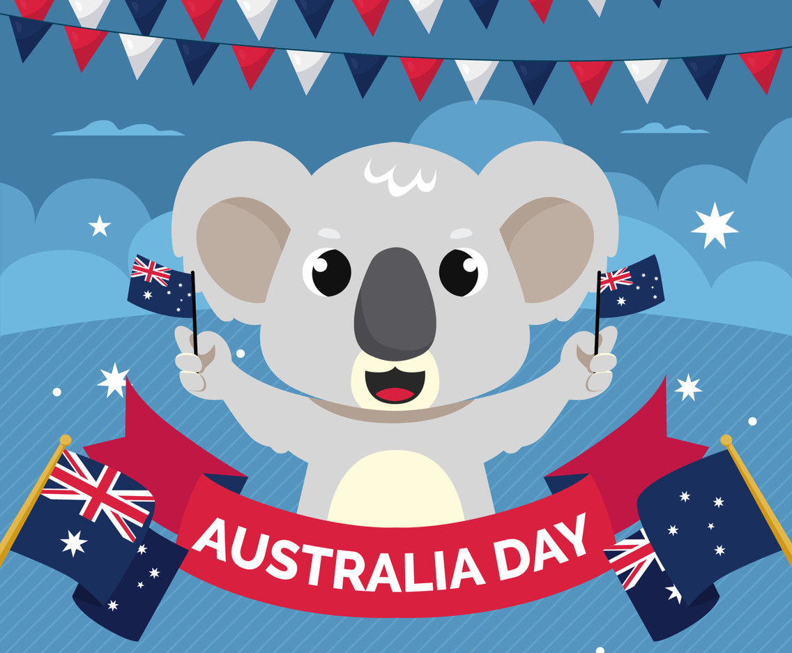 Australia Day with Cute Koala Concept