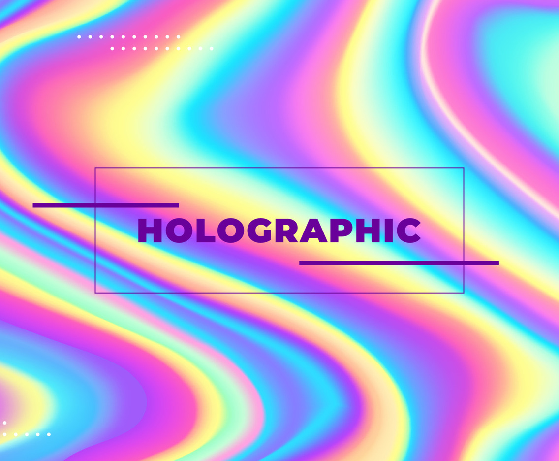 Abstract Pastel Holographic Background