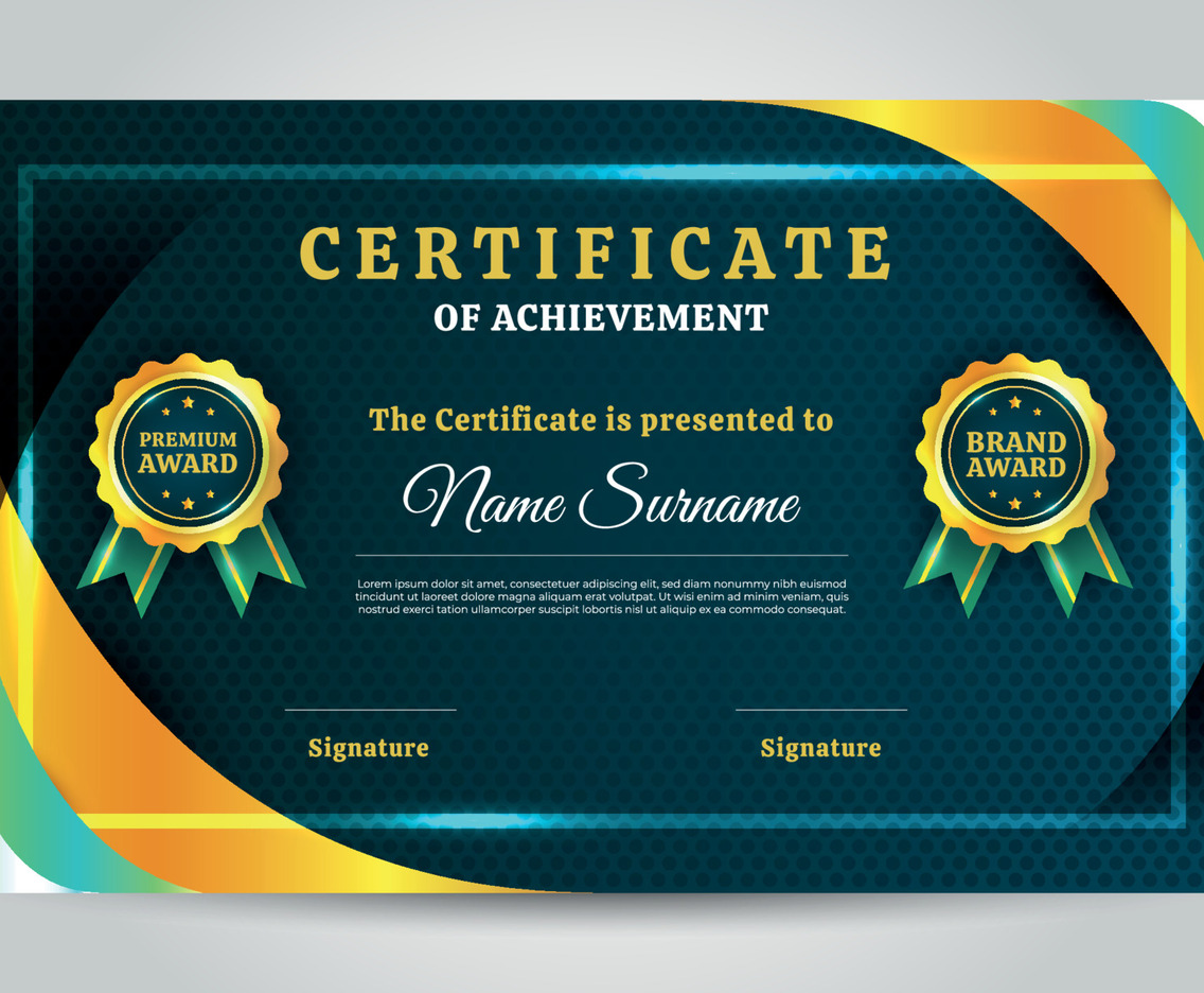 Certificate of Achievement Background Template