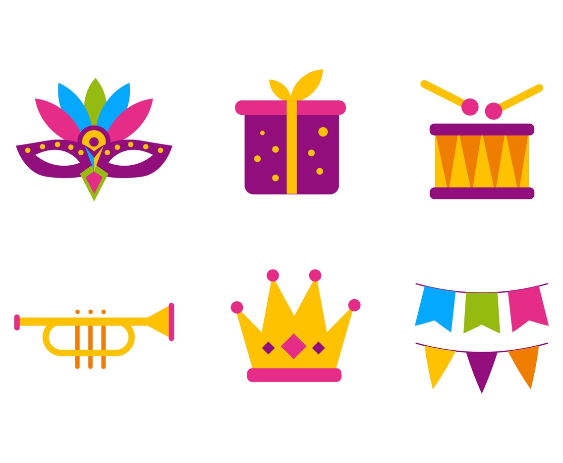 Mardi Gras Icon Element
