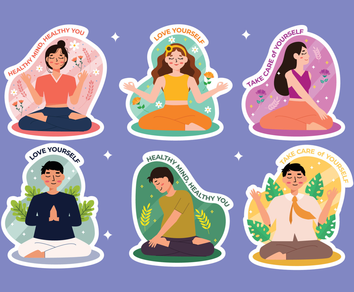 World Mental Health Sticker Set