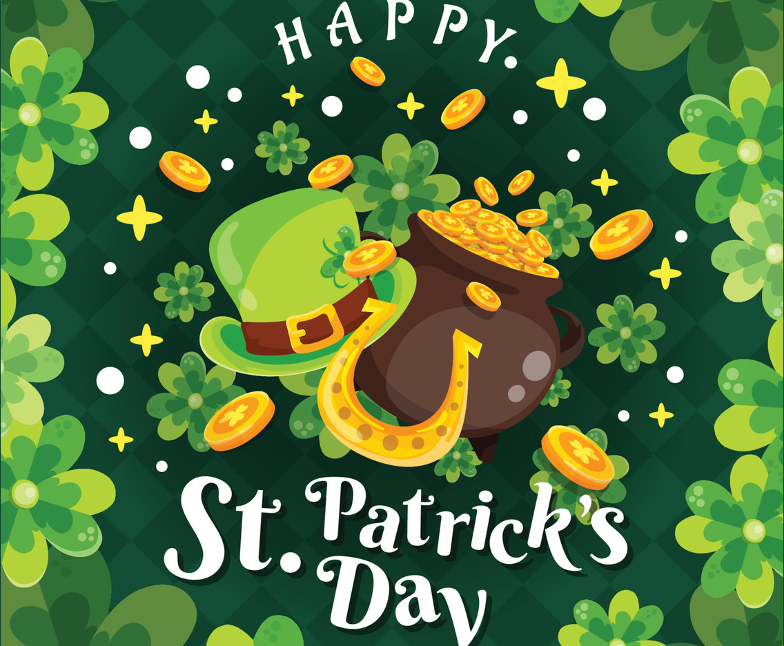Flat Cute Detailed St. Patrick's Day Concept