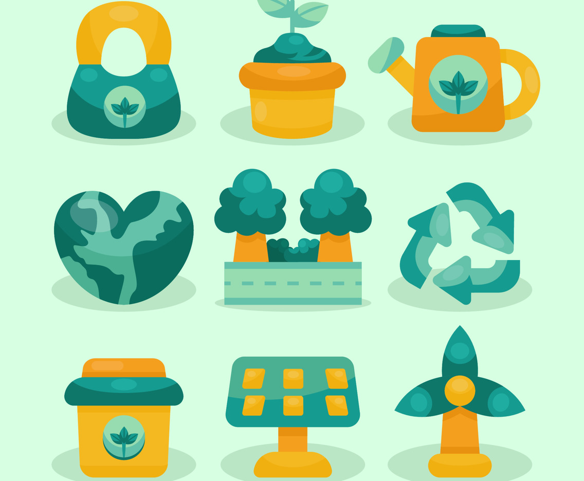 Earh Day Icon Concept Set