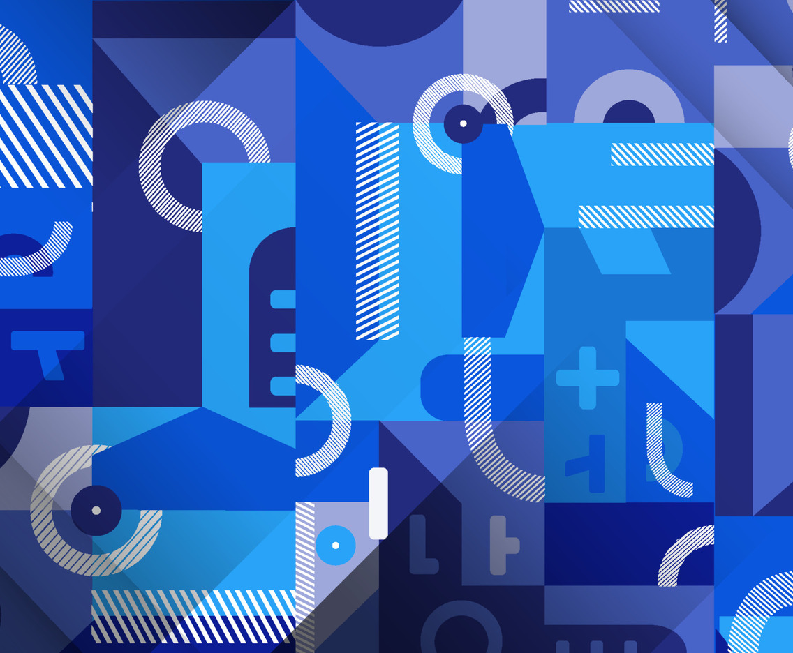 Modern Blue Abstract Geometry Background