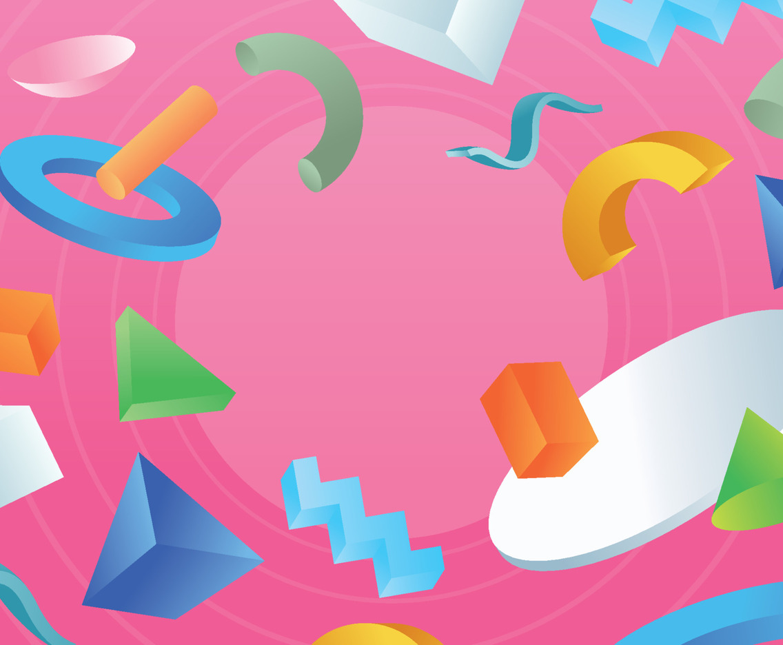 3D Abstract Geometric Shape Background